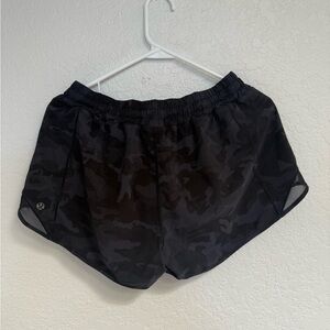 lululemon athletica Black Camo Running Shorts - Women's 6